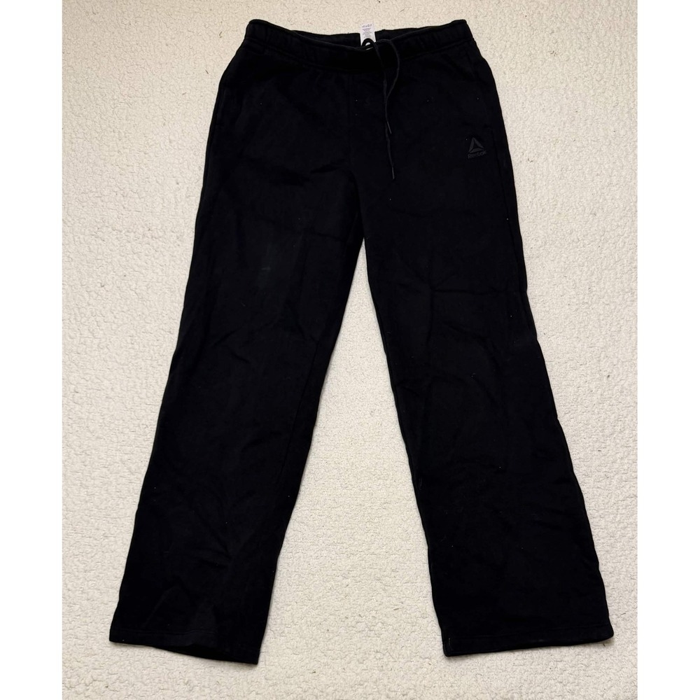Reebok Mens Pants Size S Sweatpants Black 80% Cotton, 20% Polyester Solid